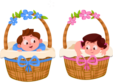 Twin's baby name generator illustration