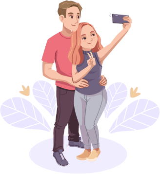 AI couple name combiner illustration