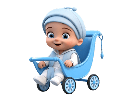 AI trendy baby name generator illustration